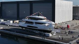 Luxury Yachts  Ferretti Yachts INFYNITO 90 MY LOVE launch  Ferretti Group [upl. by Ikir676]