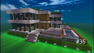 Minecraft Build a Large Villa with a Pool 36 [upl. by Alemrac]