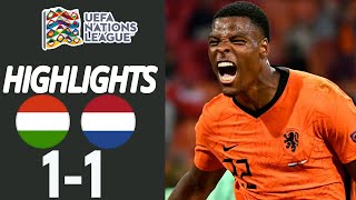 Hongarije Nederland  11  Samenvatting  Nations League 2024 [upl. by Adiuqal]