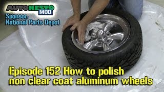 How to polish non clear coat classic car aluminum wheels Meguiars Episode 152 Autorestomod [upl. by Livingston607]