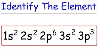 Electron Configuration  How To Identify The Element [upl. by Issi]