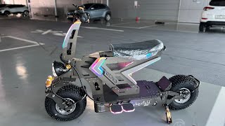 Electric Scooter WEPED Cyberfold Dark Knight 72V 60a Receive Video [upl. by Nylegna124]