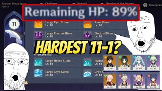 Is this the hardest abyss 111  47 Spiral Abyss Floor 11 Genshin Impact [upl. by Begga]