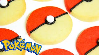 POKEMON POKEBALL COOKIES  NERDY NUMMIES [upl. by Ahsinhoj247]