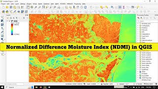 Normalized Difference Moisture Index NDMI in QGIS  Sentinel  2 Data [upl. by Fulbright]