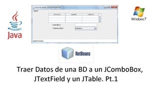 JAVA  Traer datos desde una BD a un control JComboBox JTable y JTable Pt1 [upl. by Oribelle]