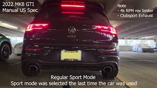 MK8 Volkswagen GTI  Secret sport mode demonstration [upl. by Broderick]