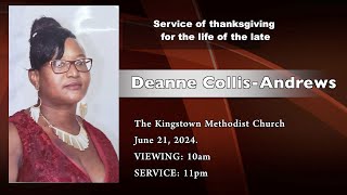 Service of thanksgiving for the life of the late Deanne CollisAndrews [upl. by Annaid483]