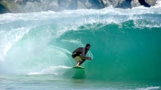 Raw Footage of Professional Skimboarder Catching Perfect Waves at The Wedge in Newport Beach CA [upl. by Bram964]