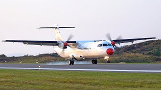 DAT ATR72  Arrival at Stord airport September 2023 [upl. by Warrin653]