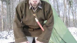 Gear Review  EXPED Tipi Tarp Homemade wool shirt part 2 [upl. by Elades252]