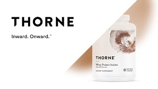 Whey Protein Isolate Chocolate Supplement  Thorne [upl. by Chemarin]