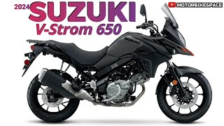 2024 Suzuki VStrom 650  An InDepth Look at Power Performance and Style  Motorbikespace [upl. by Ealasaid]