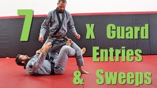 7 BJJ X Guard Drills  Entries and Sweeps [upl. by Vernice]