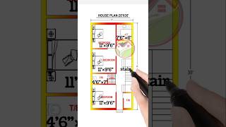 House plan20×35 home architecture houseshorts [upl. by Edson]