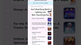 How to Book Disney World Lightning Lane MultiPass amp SinglePass [upl. by Lose]