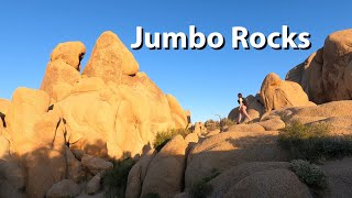 Hiking Jumbo Rocks at Sunset  Joshua Tree National Park [upl. by Karlin]