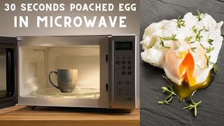 How to poach an egg in the microwave  30 seconds poached eggs  easy poached eggs  microwave eggs [upl. by Nosirrag]