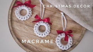 Makramé Karácsonyi Masnis Dekoráció készítés egyszerűen DIY Easy Macrame Christmas Decor [upl. by Allsun]