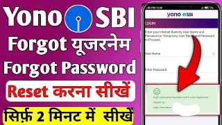 Yono SBI forgot username and password  How to reset yono sbi username and password [upl. by Norahc750]