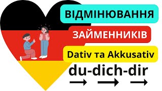 Урок 11 Відмінювання особових займенників в німецькій мові Personalpronomen Akkusativ und Dativ [upl. by Ahsemrac612]