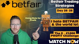 Betfair Trading  0  £1000 Challenge  Day 2628 [upl. by Tsnre]