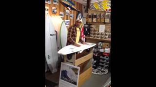 Surfboard design series Tony g reviews the CI Sampler surfboard [upl. by Annaihs806]