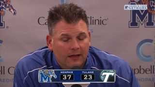 Memphis Football Tulane PostGame Press Conference with Justin Fuente [upl. by Peg70]