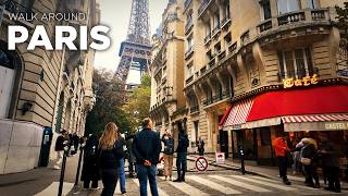 Wonderful PARIS  Walking tour  POV  Automn Eiffel tower and Trocadero [upl. by Madelene]