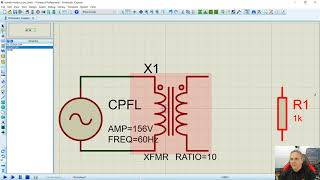 Transformador exemplo de cálculos com simulação no Proteus [upl. by Critta]