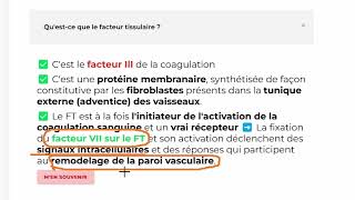 cours Physiologie et Exploration de lHémostase partie 2 [upl. by Elletsirhc]