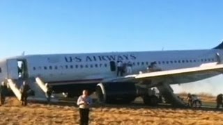 Tire blows nose gear fails during takeoff at Philadelphia airport [upl. by Zondra]