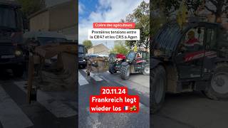 Frankreich fängt wieder an 🇫🇷🚜 frankreich demo protest bauerndemo traktor [upl. by Ardnuyek]