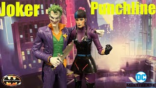 McFarlane DC Multiverse Punchline amp Joker 2 Pack Clown Action Figure Review amp Comparison [upl. by Hammad]