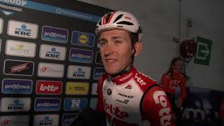 Tiesj Benoot  Interview at the start  Omloop Het Nieuwsblad 2019 [upl. by Otila360]