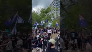 A group of Maoris came and led a Haka in support of Israel in New Zealand 🇳🇿 🇮🇱 israel [upl. by Ayekin]