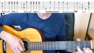 Guitar lesson Tango  La cumparsita  Guitar fingerstyle tutorial  TAB [upl. by Akimaj]