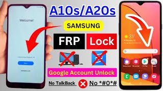 Samsung A10sA20s FRP Bypass  Google Pattern Lock Unlock  Without Pc  Android 1112 FRP Bypass [upl. by Llevram]