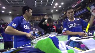 Yonex French Open 2015  Badminton SF M2MD  ConKol vs AhsSet [upl. by Eittam]