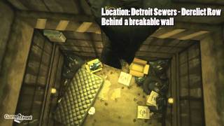 Deus Ex Human Revolution Secrets Walkthrough  Hidden Praxis Kits  Detroit Sewers [upl. by Rhine770]