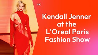 Kendall Jenner at the LOreal Paris Fashion Show  4K [upl. by Anaynek]