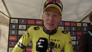 Matteo Jorgenson  Interview at the finish  Dwars door Vlaanderen 2024 [upl. by Airbmat436]