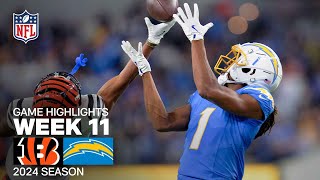 Cincinnati Bengals vs Los Angeles Chargers Game Highlights  NFL 2024 Season Week 11 [upl. by Prudi506]