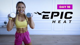 DISCIPLINED Dumbbell HIIT Workout  Full Body  EPIC Heat  Day 10 [upl. by Fronniah]