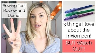 Pilot Frixion Pen for Sewing Tool Review and Demo [upl. by Ahset651]