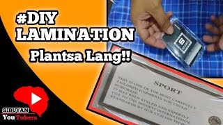 DIY LAMINATION WITH ONLY PLASTIC COVER AND FLAT IRON diy laminating [upl. by Esinal]