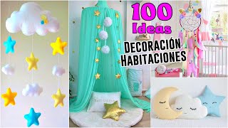 100 IDEAS PARA DECORAR LAS HABITACIONES  TE VAN A ENCANTAR  Decoración de Habitaciones [upl. by Towland]