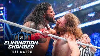 FULL MATCH — Roman Reigns vs Sami Zayn — Undisputed WWE Universal Title Elimination Chamber 2023 [upl. by Arjan153]