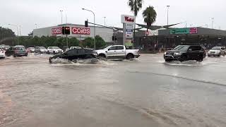 River into Westfield Chermside Pt 2 – Brisbane Floods 27022022 [upl. by Eedyaj]