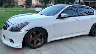 G37 sedan on Nismo LMGT4 18x95 [upl. by Yurt]